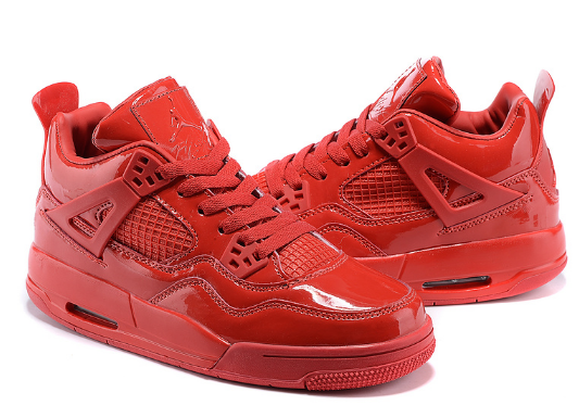 Air Jordan 4 Retro 11Lab4 Red Patent Leather Shoes - Click Image to Close